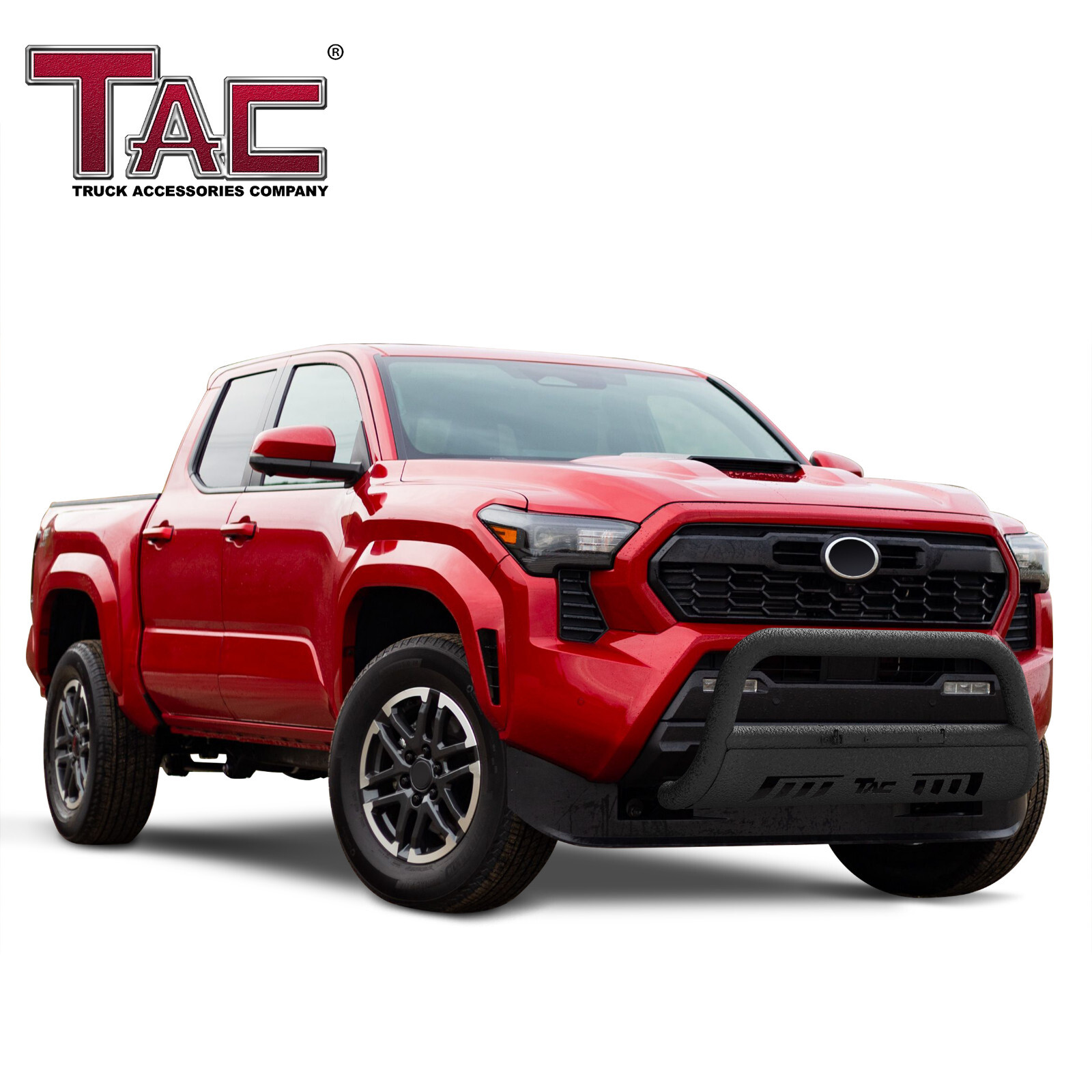 For 2024-2025 Toyota Tacoma 3″ Texture Bull Bar Grille Guard Front Bumper Black