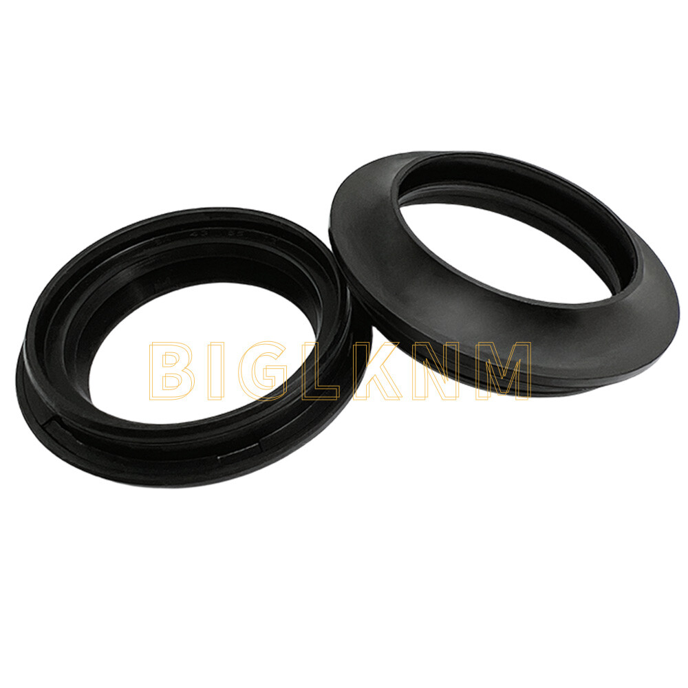 4pcs 43x55x11 Motorcycle Front Fork Damper Shock Absorber Oil Seal & Dust Seals