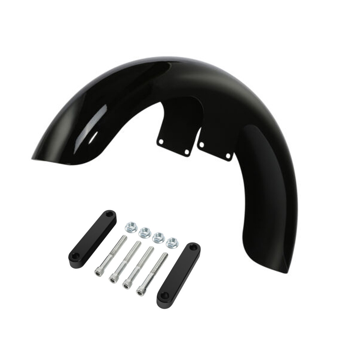 23″ Wheel Wrap Front Fender w/Spacers Mount Fit For Harley Touring Baggers 14-up