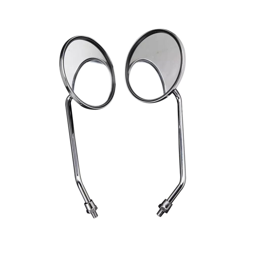 10MM Pair Round Rearview Side Mirrors for Suzuki GT250 GT380 GT550 GT750 T500