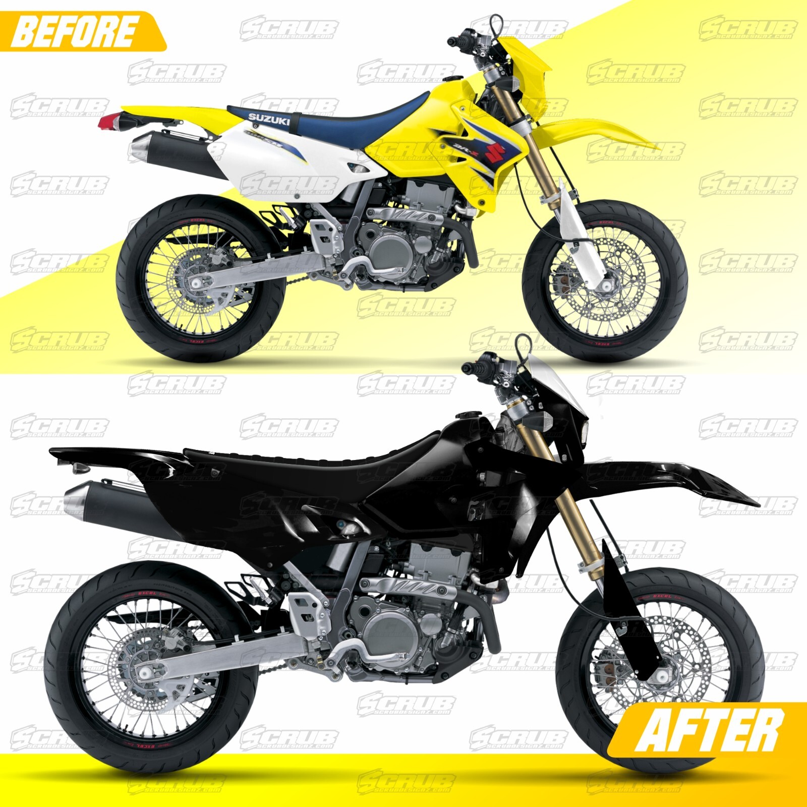 Polisport RESTYLE Suzuki DRZ400 Enduro 1999-2024 Plastic kit