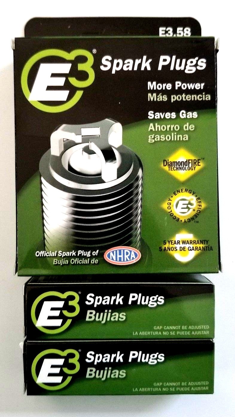 E3.58 E3 Premium Automotive Spark Plugs – 6 SPARK PLUGS 5 Year or 100,000 Miles