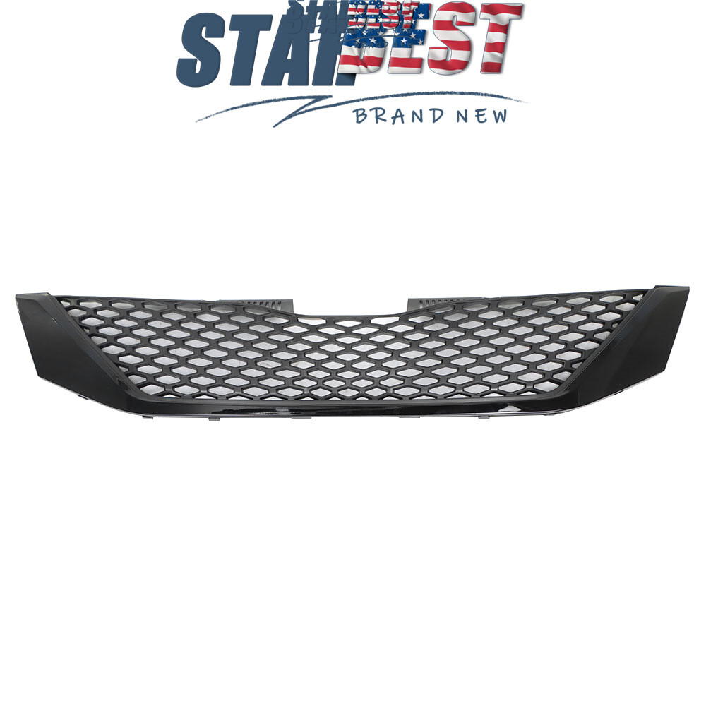 Gloss Black Front Upper Grille Grill Honeycomb Fit For 2011-2017 Toyota Sienna