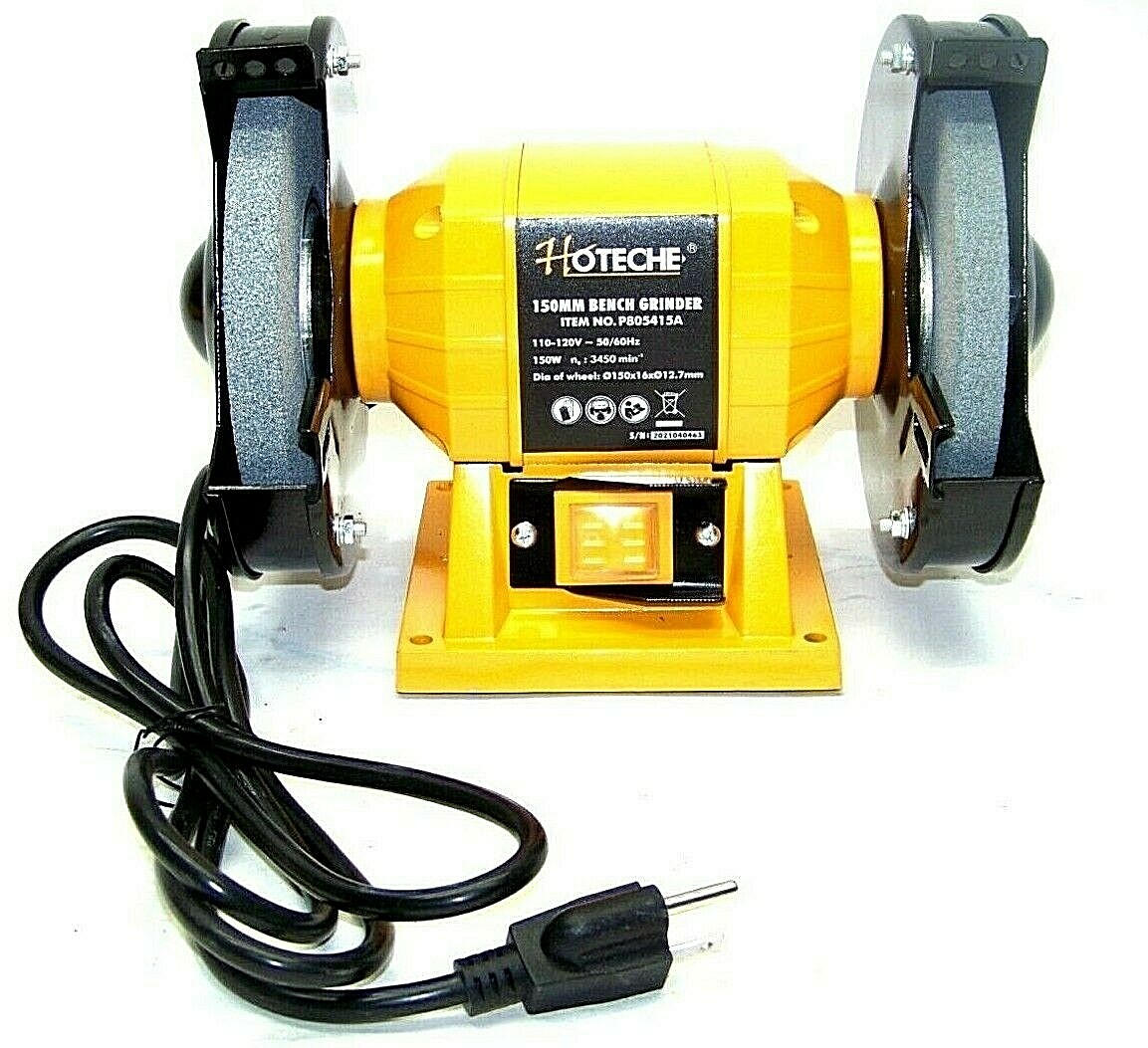 6″ Bench Grinder Electric Sharpening Grinding Metal Polisher Grinding 3450 rpm