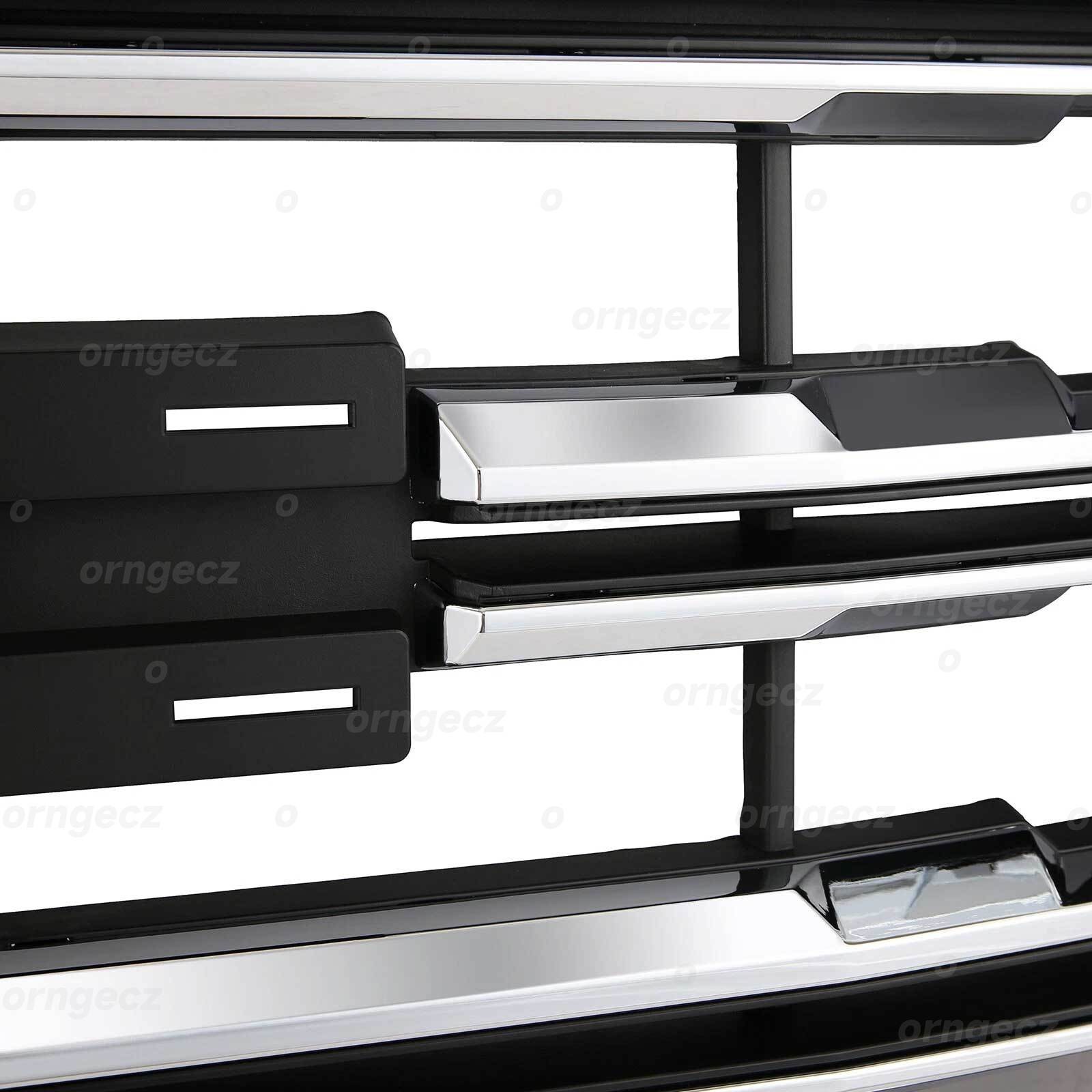 Front Upper Bumper Grille GM1200743 For GMC Sierra 1500 2016-2019 Black Chrome