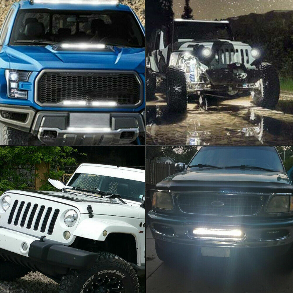 10inch LED Light Bar Slim Spot Flood Combo Work SUV Boat Offroad Driving ATV 4WD