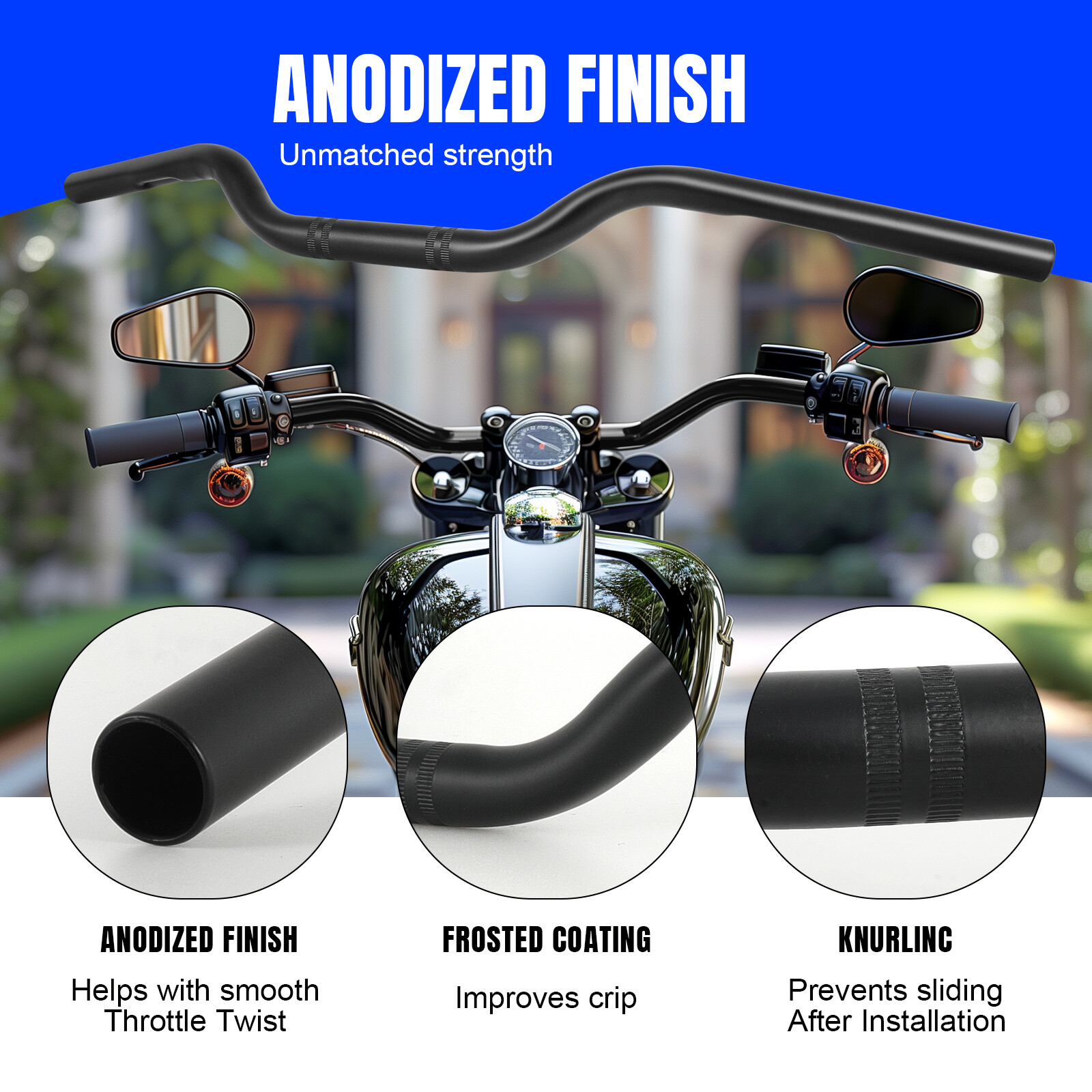 7/8″ 22mm Tracker Drag Handlebar Chrome For Honda Rebel CMX 1100 250 300 450 500