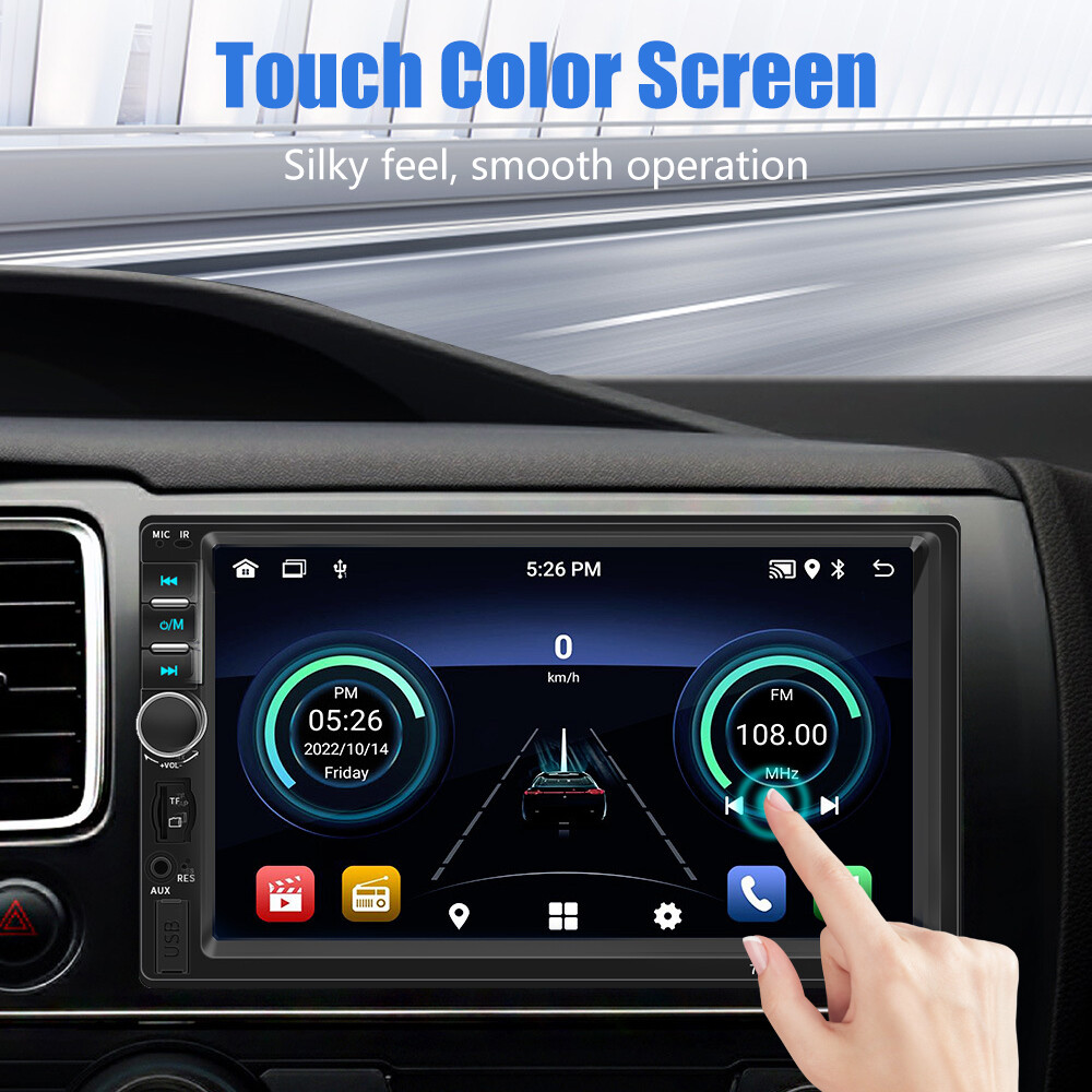 7″ For Apple Carplay Android Car Stereo Radio MP5 Player Double 2DIN Bluetooth