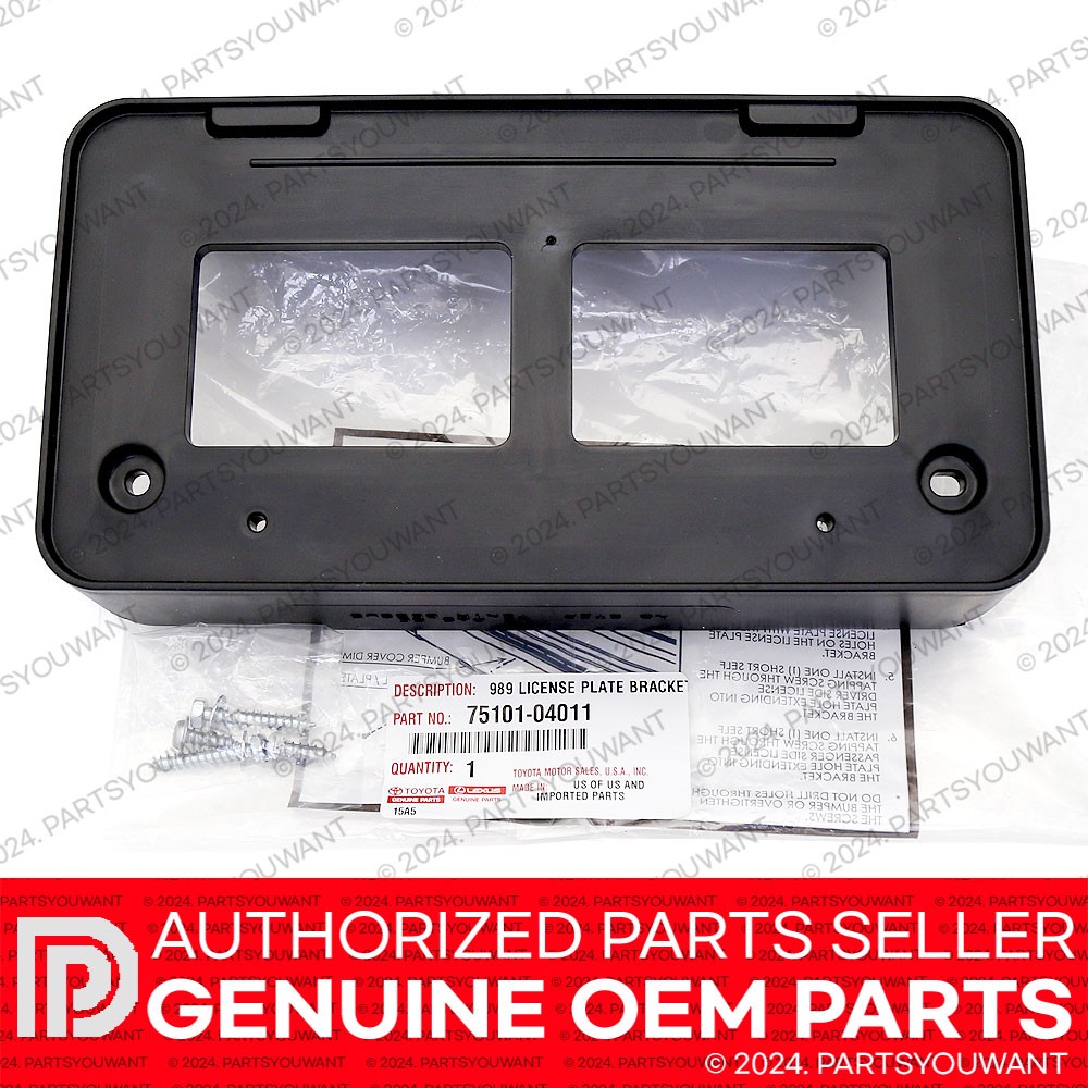 GENUINE Toyota Tacoma OEM Front License Plate Bracket Mount Frame 75101-04011