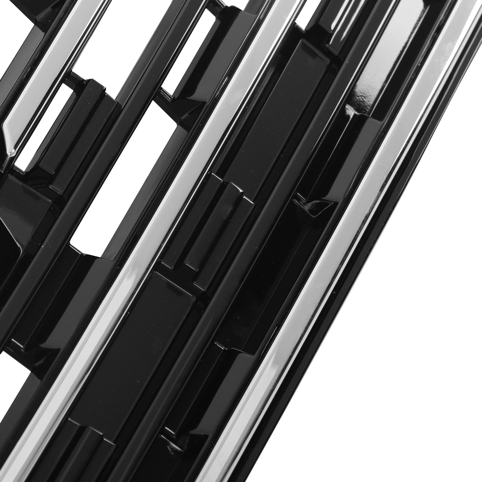 Front Upper Grille Chrome Black Without Camera Hole For Nissan Rogue 2024-2025