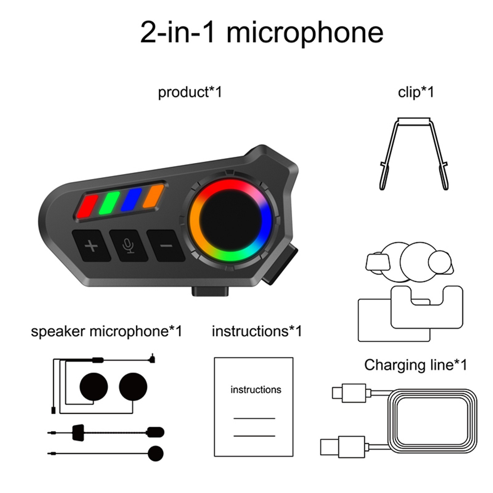 Bluetooth 6.0 Motorcycle Helmet Headset Voice Assistant IP65 Dust Rain Proof
