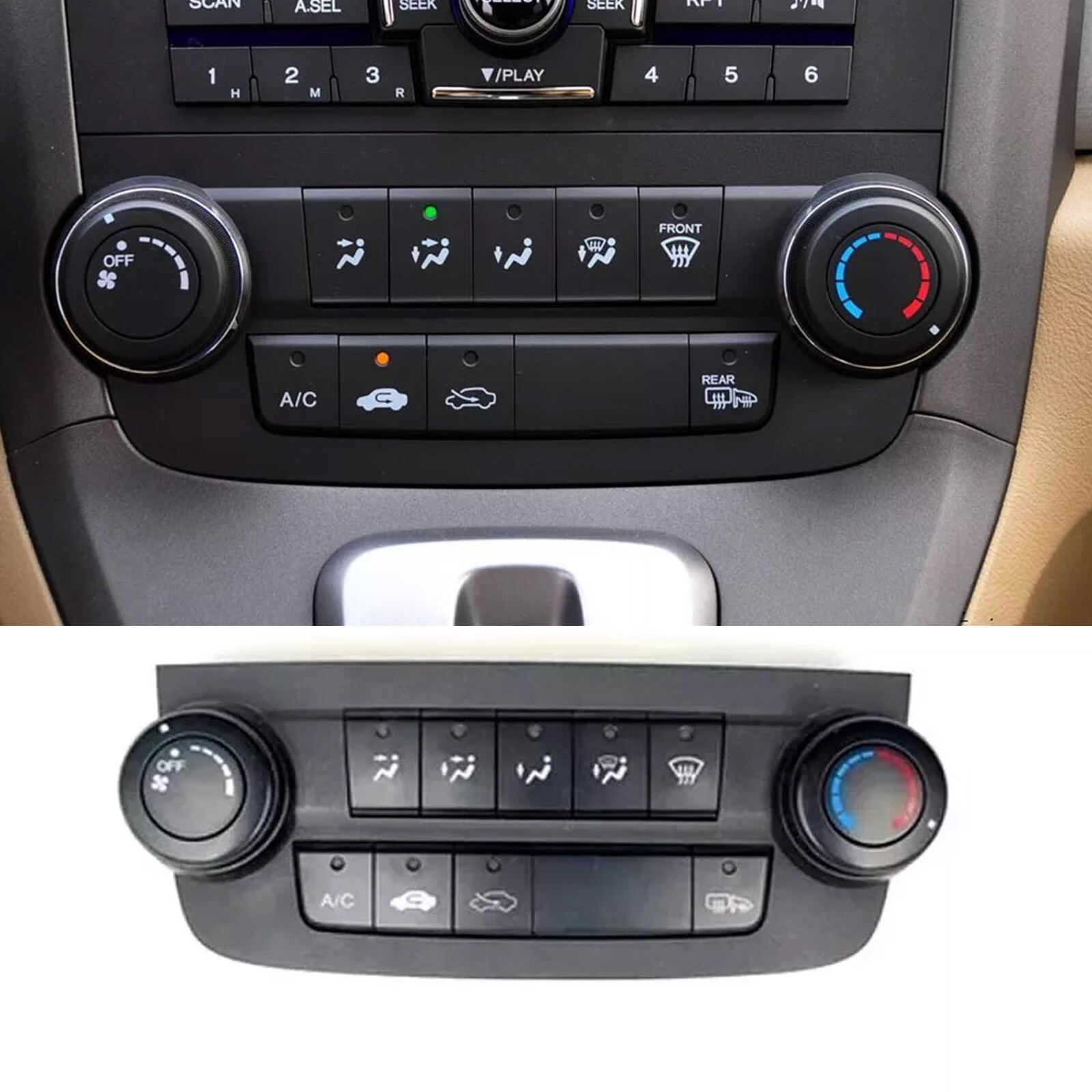 A/C Heater Temperature Climate Control Button Panel for Honda CR-V 2007-2011