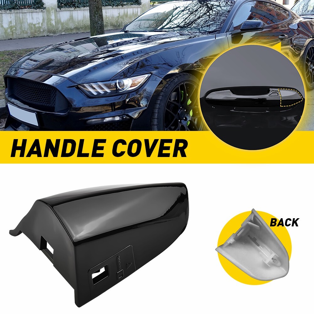 DOOR HANDLE KEY LOCK COVER BEZEL FITS FORD MUSTANG 2015-2022 DRIVER LEFT LH SIDE