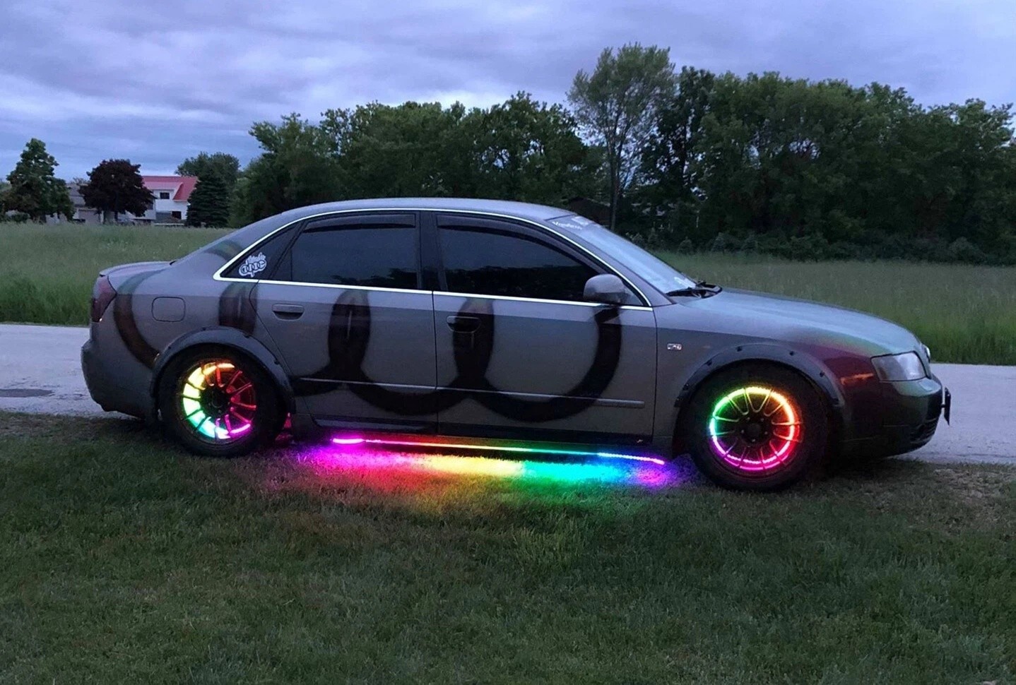 Clear Tinted Smoked CHASING IP65 Flexible LED Light Strips Slingshot APP+Remote