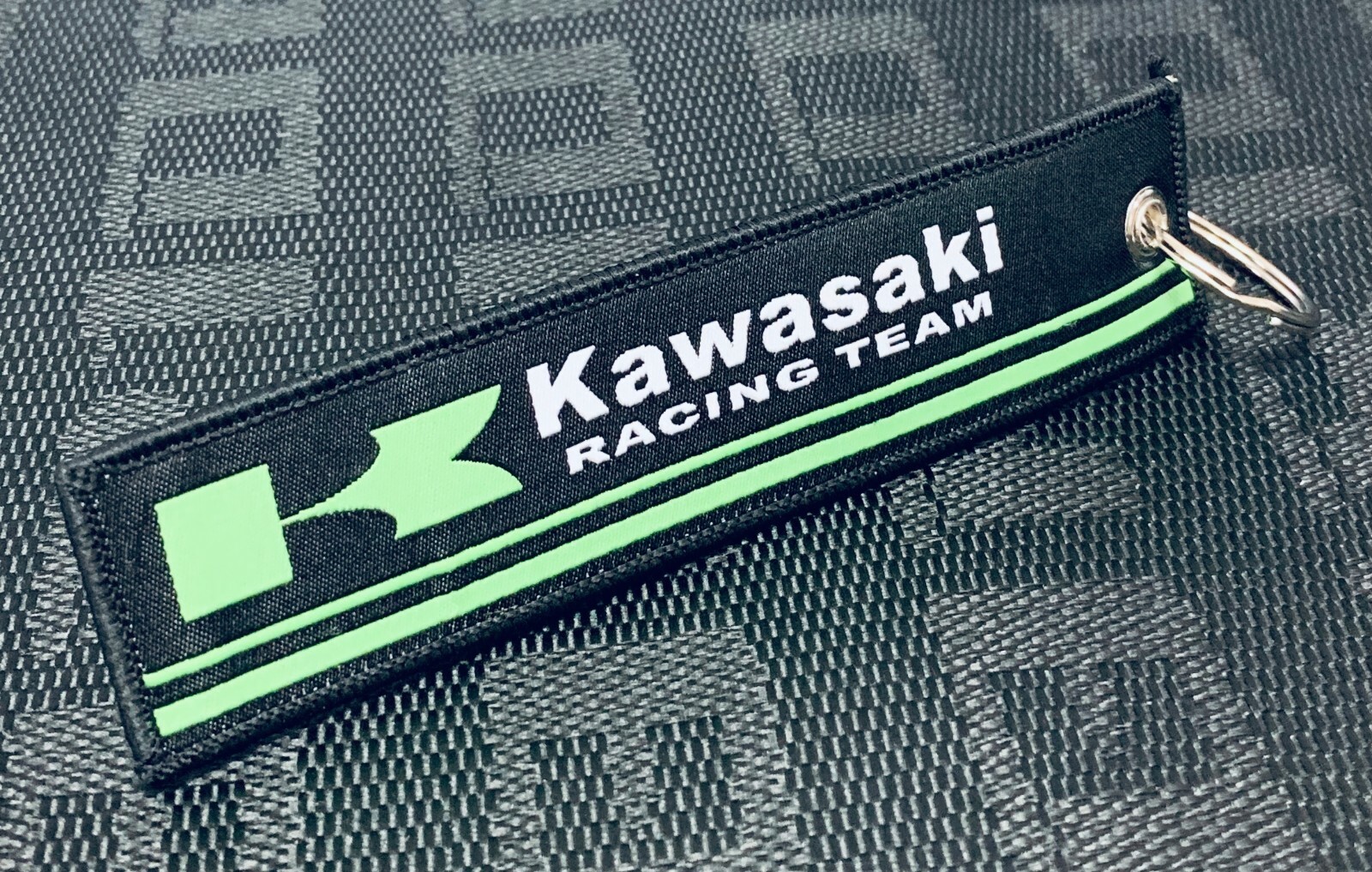 NINJA KAWASAKI RACING TEAM DOUBLE SIDE Racing Cell Holders Keychain Universal