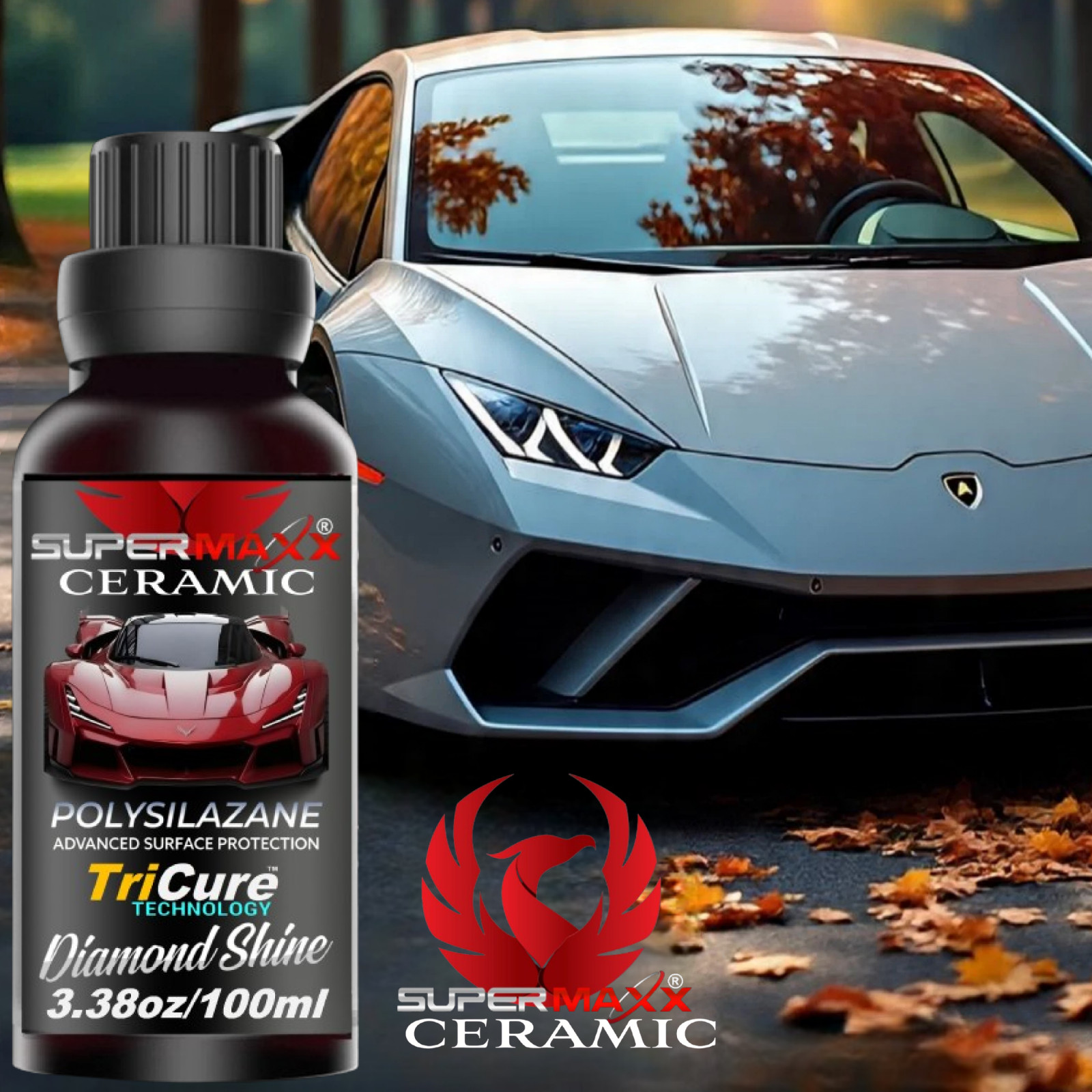 CERAMIC CAR COATING “5 YEAR TRICURE” SCRATCH RESISTANT HIGH GLOSS – 3.38oz/100ml