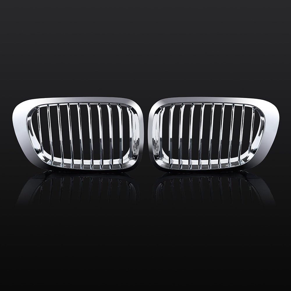 For BMW E46 Sedan Chrome Front Kidney Grille 1998-2001 320i 323i 325i 328i 330i