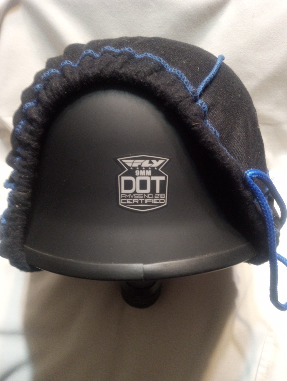 NEW FLY RACING 9MM GERMAN BEANIE HELMET MATTE BLACK 3X MOTORCYCLE/STREET