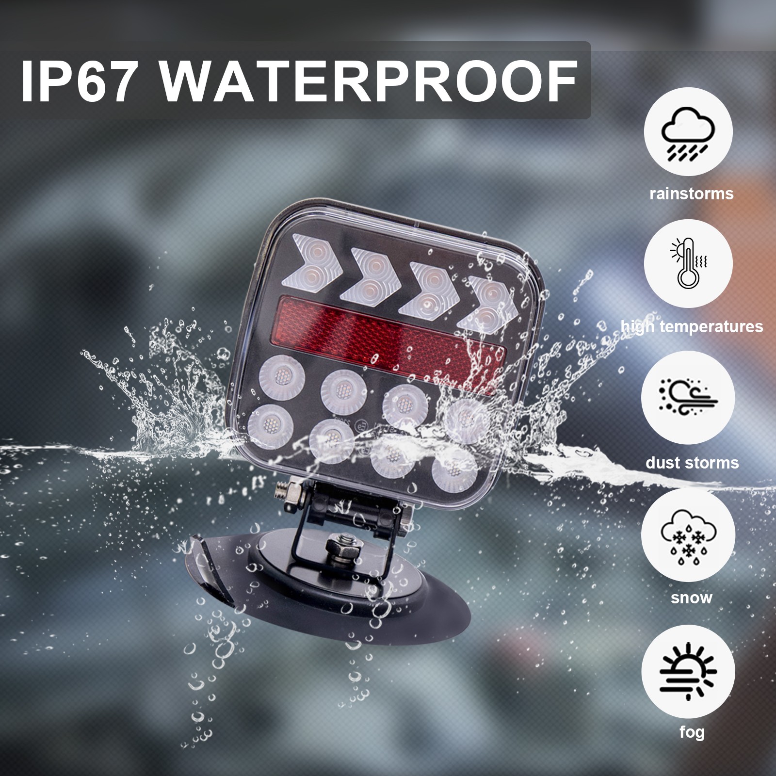 Wireless Magnetic Trailer Lights Kit for Trucks, Boats, RVs – IP67 Waterproof