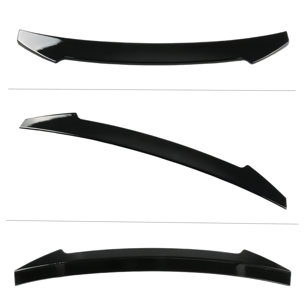 Glossy Black For 2020-2023 Hyundai Sonata Rear Trunk Spoiler Wing Lip “V Style”