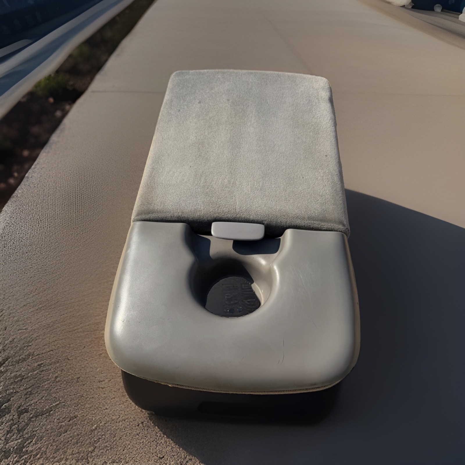 1997-2003 Ford F150 Center Console Jump Seat With Lid Gray Single Cup OEM Used