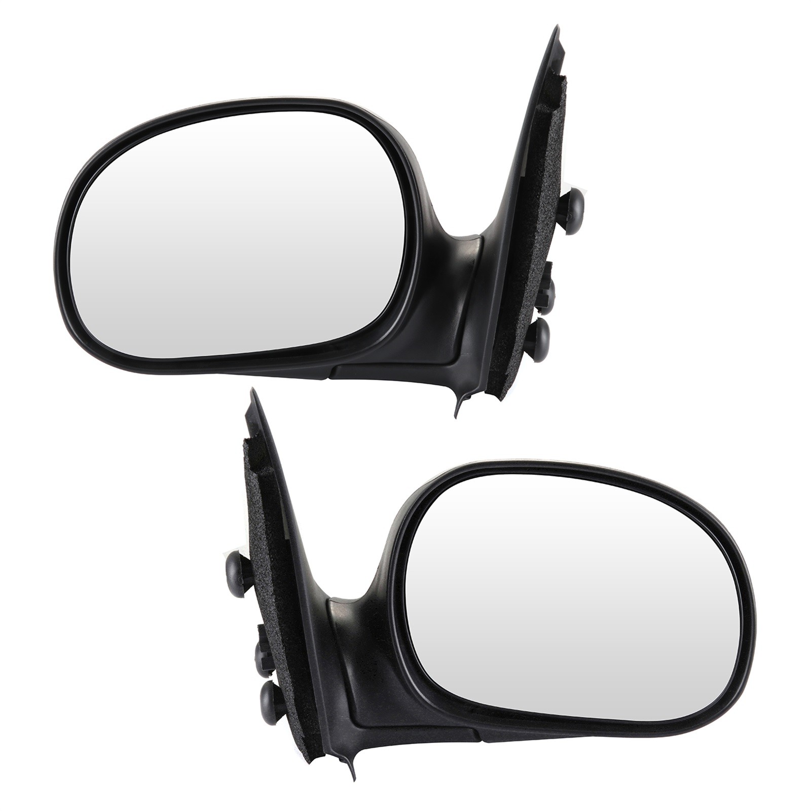 Black Manual Fold Pair Mirrors For 1997-2004 Ford F150 Left & Right Side