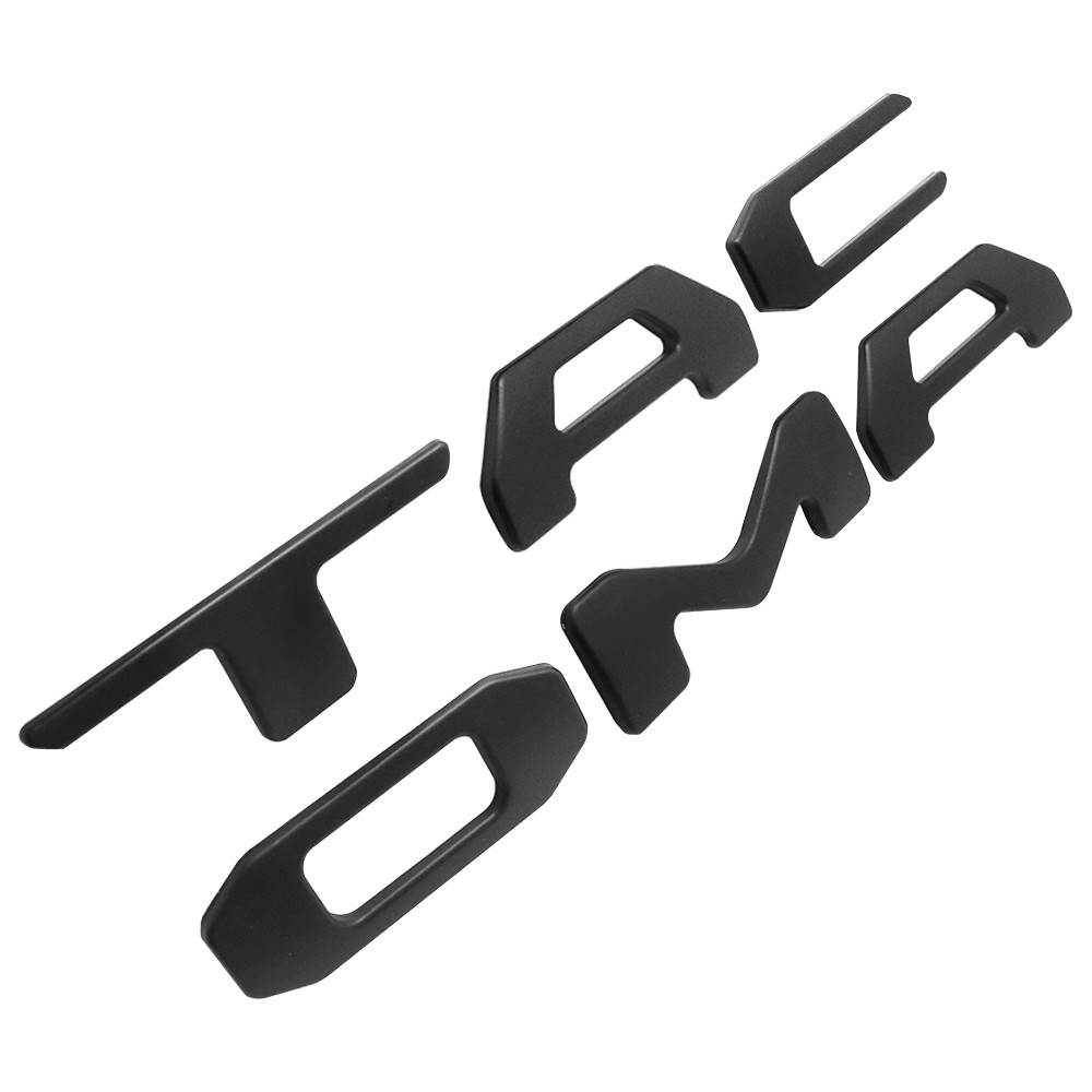 2024 2025 Tailgate Emblems For Tacoma Letter Accessories Matte Black 3D Thickend