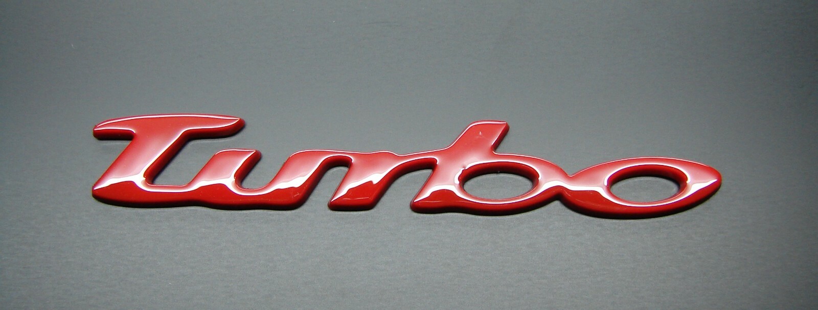 TURBO RED 3D CAR EMBLEM STICKER DECAL