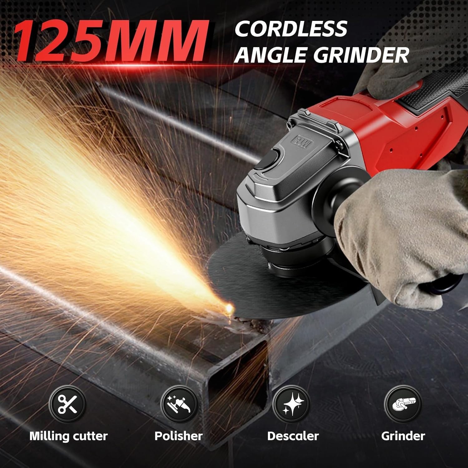 15″ 3600PSI Pressure Washer Surface Cleaner with Extension Wand + 1/4″Connector