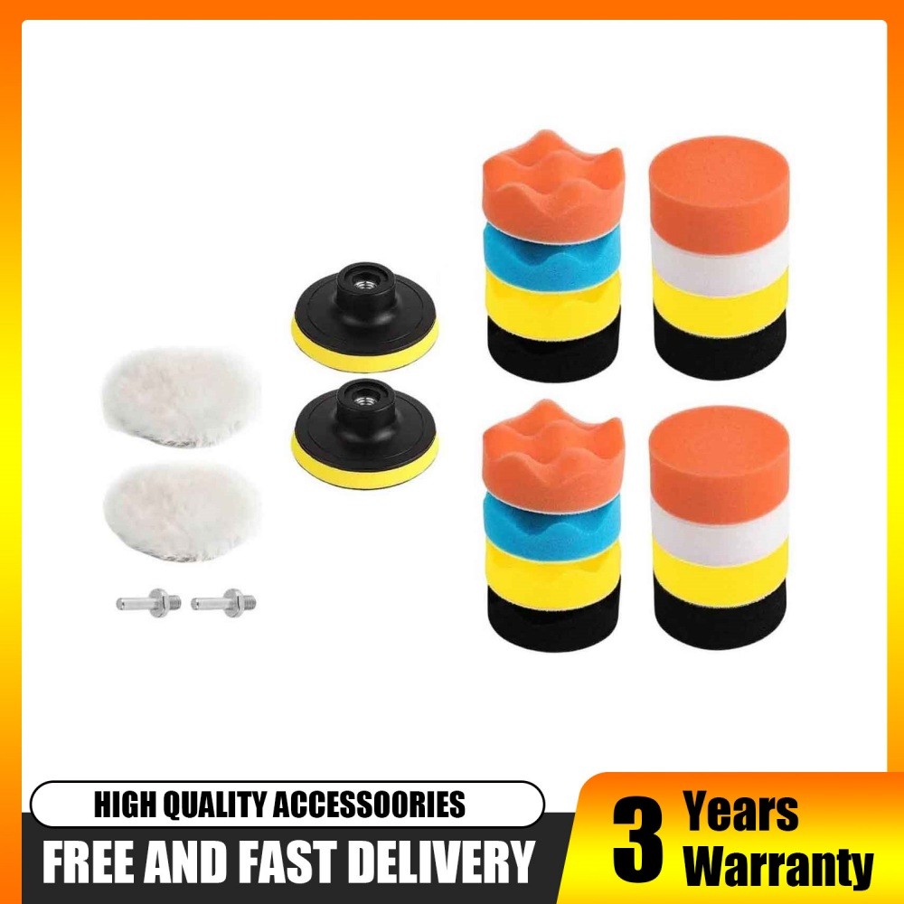 Foam Wax Polisher Pads Car Buffer Drill Buffing Pads Car Polishing Pad Kit 3Inch
