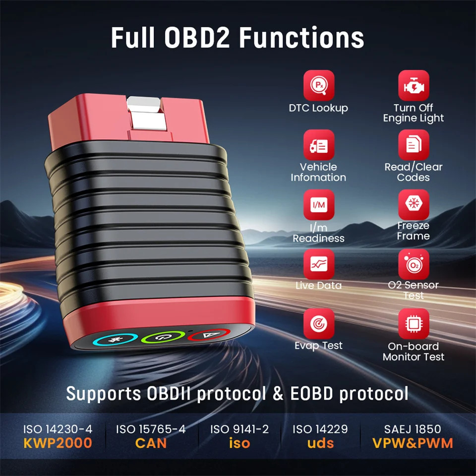 ThinkcarBD6 Bluetooth OBD2 Code Reader Full System Diagnostic Tool Car Scanner