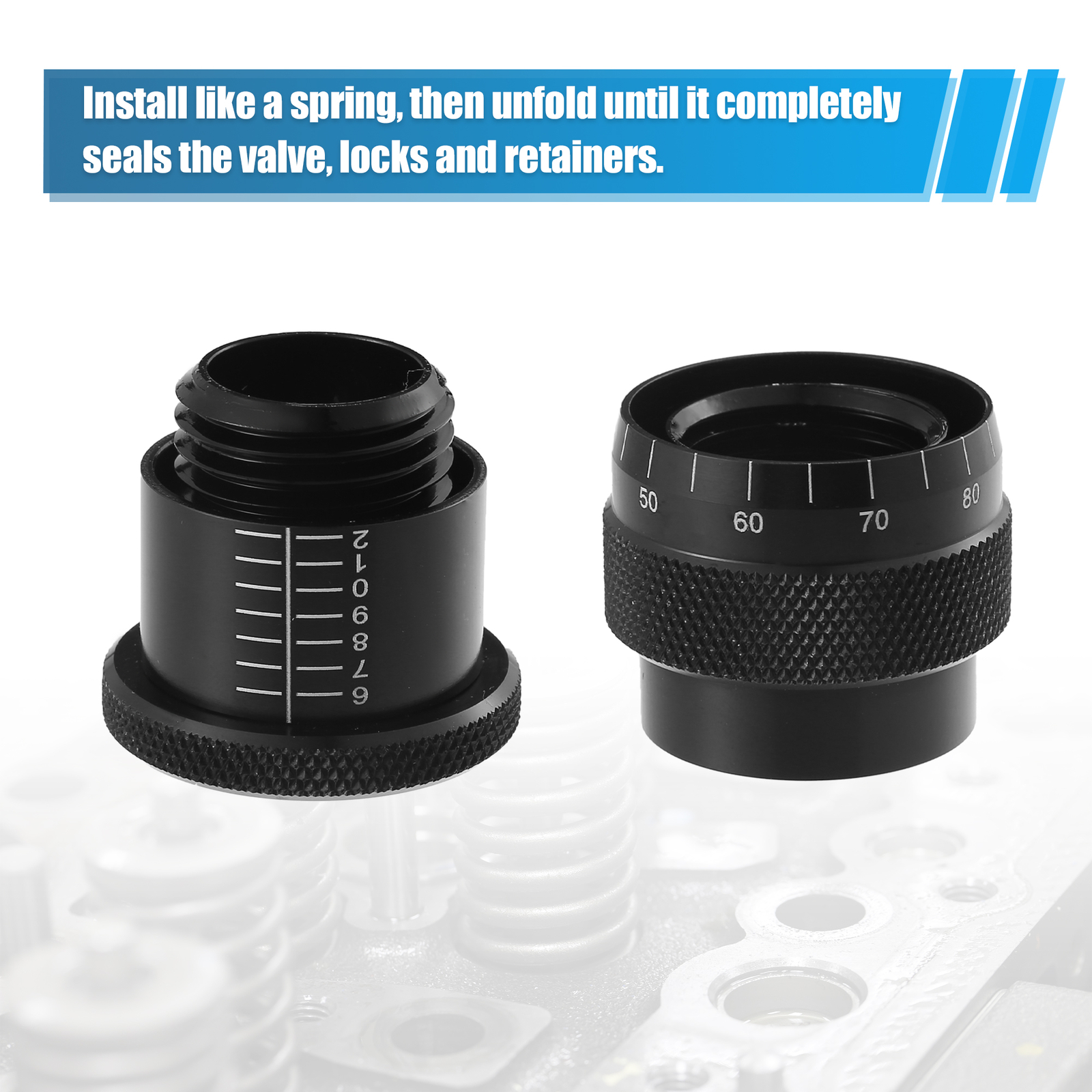Universal Car Valve Spring Height Micrometer Measurer Metal Black Pack of 1