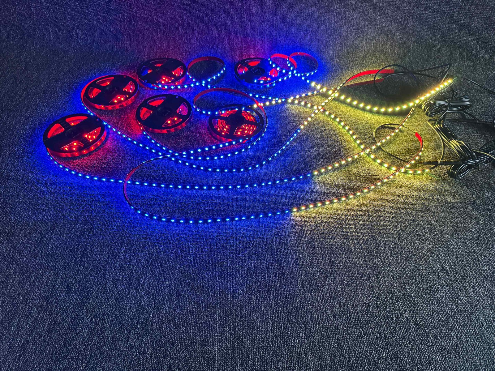 BlackOut Tinted 12PCS 4FT Smoked CHASING Dream Color IP65 Flexible Light Strips
