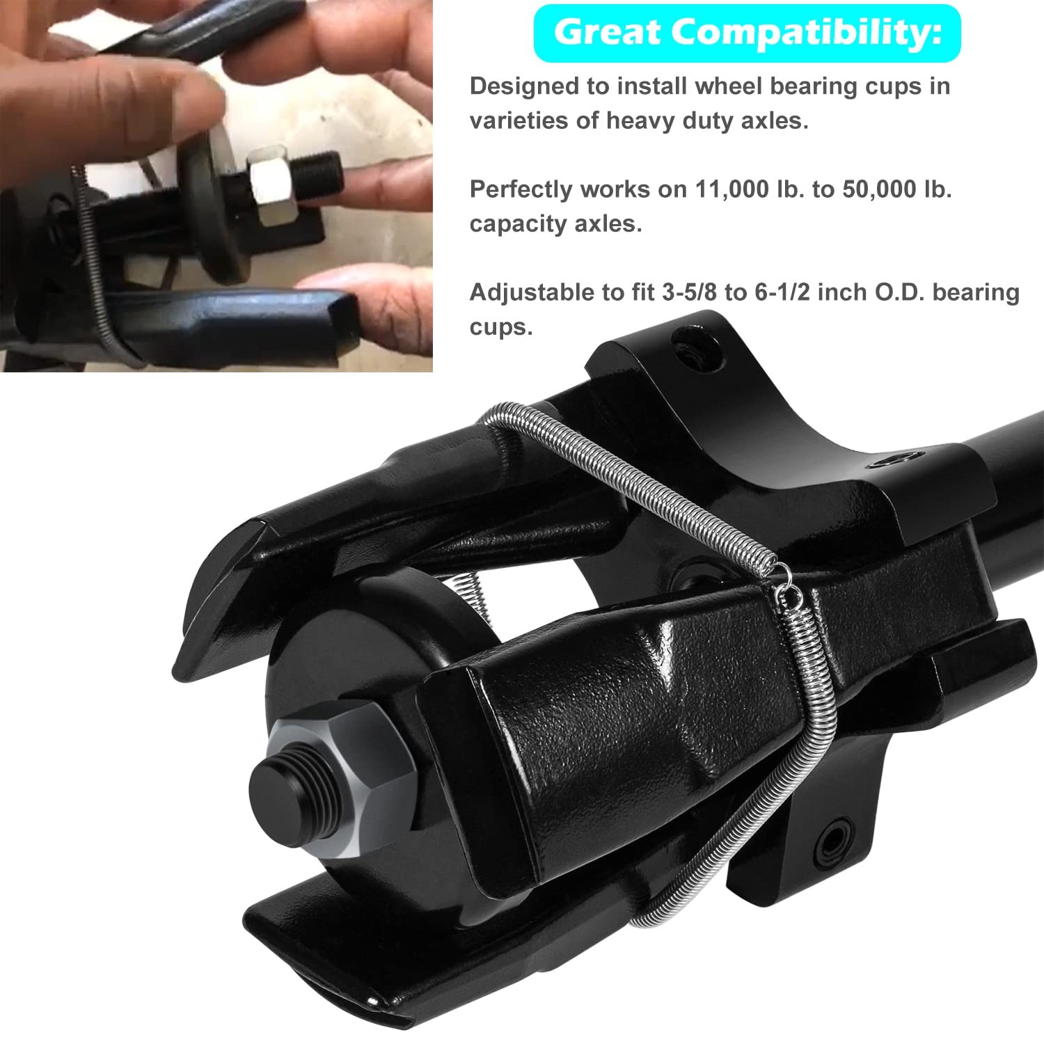 7180 Bearing Cup Remover & Installer for 3 5/8″ to 6 1/2″ 11000 to 50000lb Axles