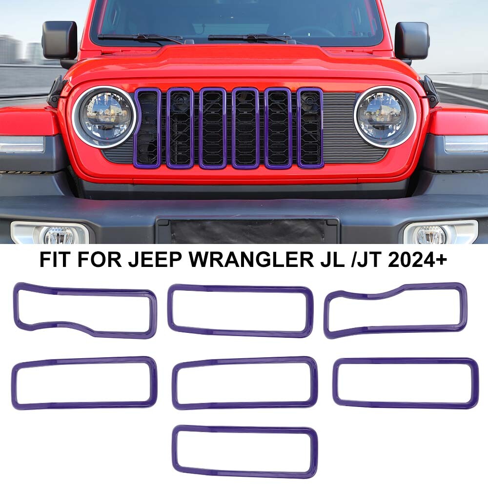 PURPLE Dash Gear Door Panel Decor Cover Trim Kit For Jeep Wrangler JL JT 2024-26