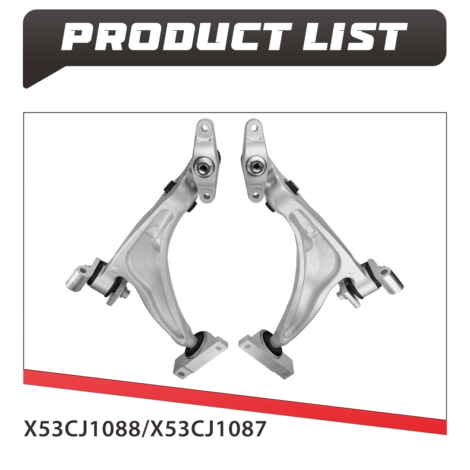 Front Left & Right Lower Control Arms & Ball Joints For 2016-2023 Volvo XC90