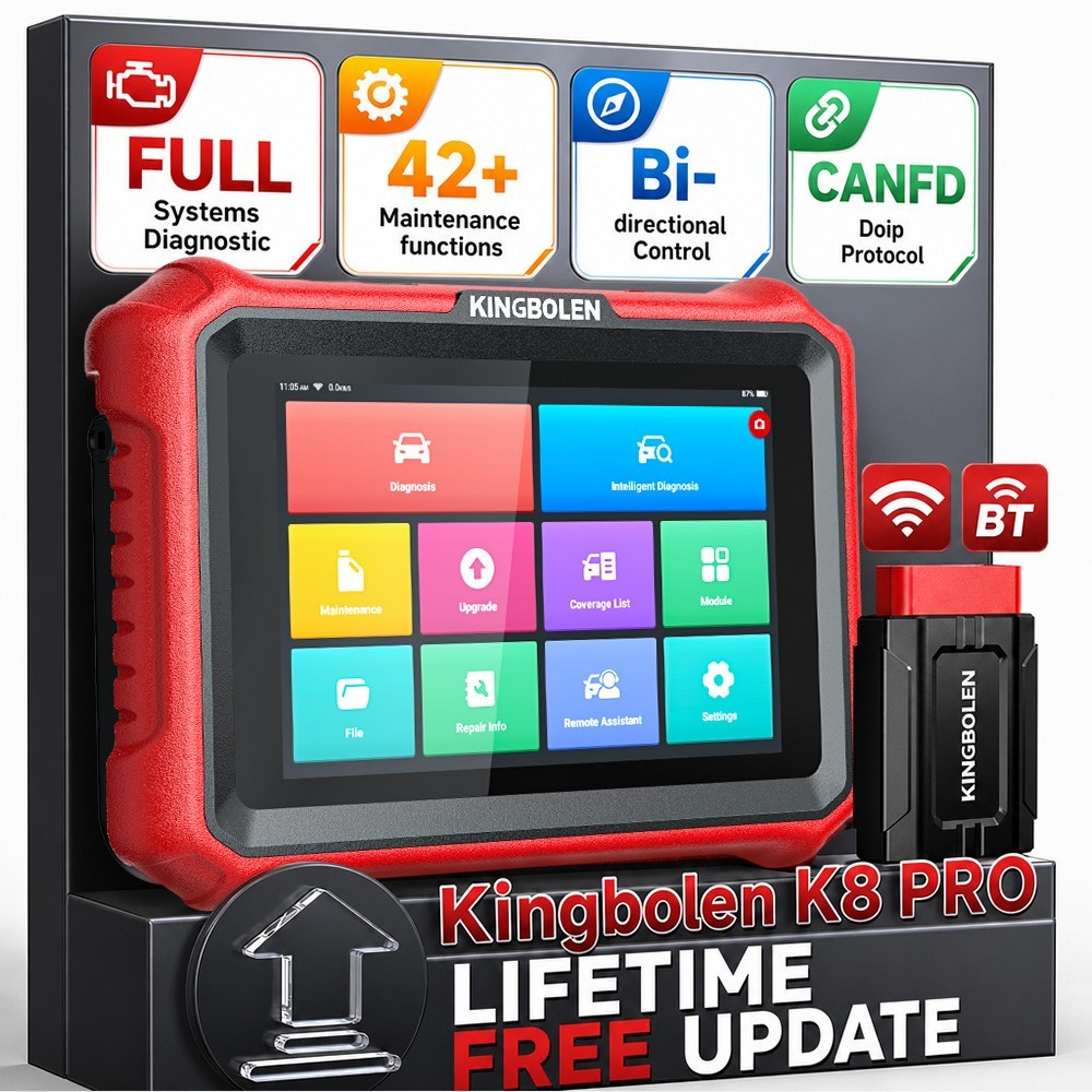 KINGBOLEN K8 PRO Car Diagnostic Tool All System Bidirectional ECU Coding Scanner
