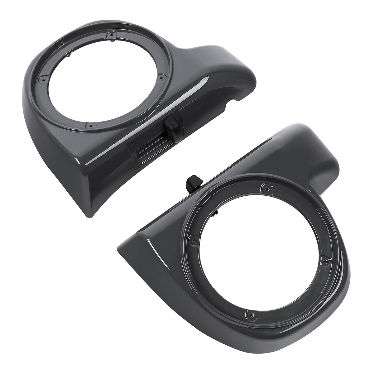 Lower Vented Fairings 6.5″Speaker Pods For Harley Road Glide 14-Up Gunship Gray