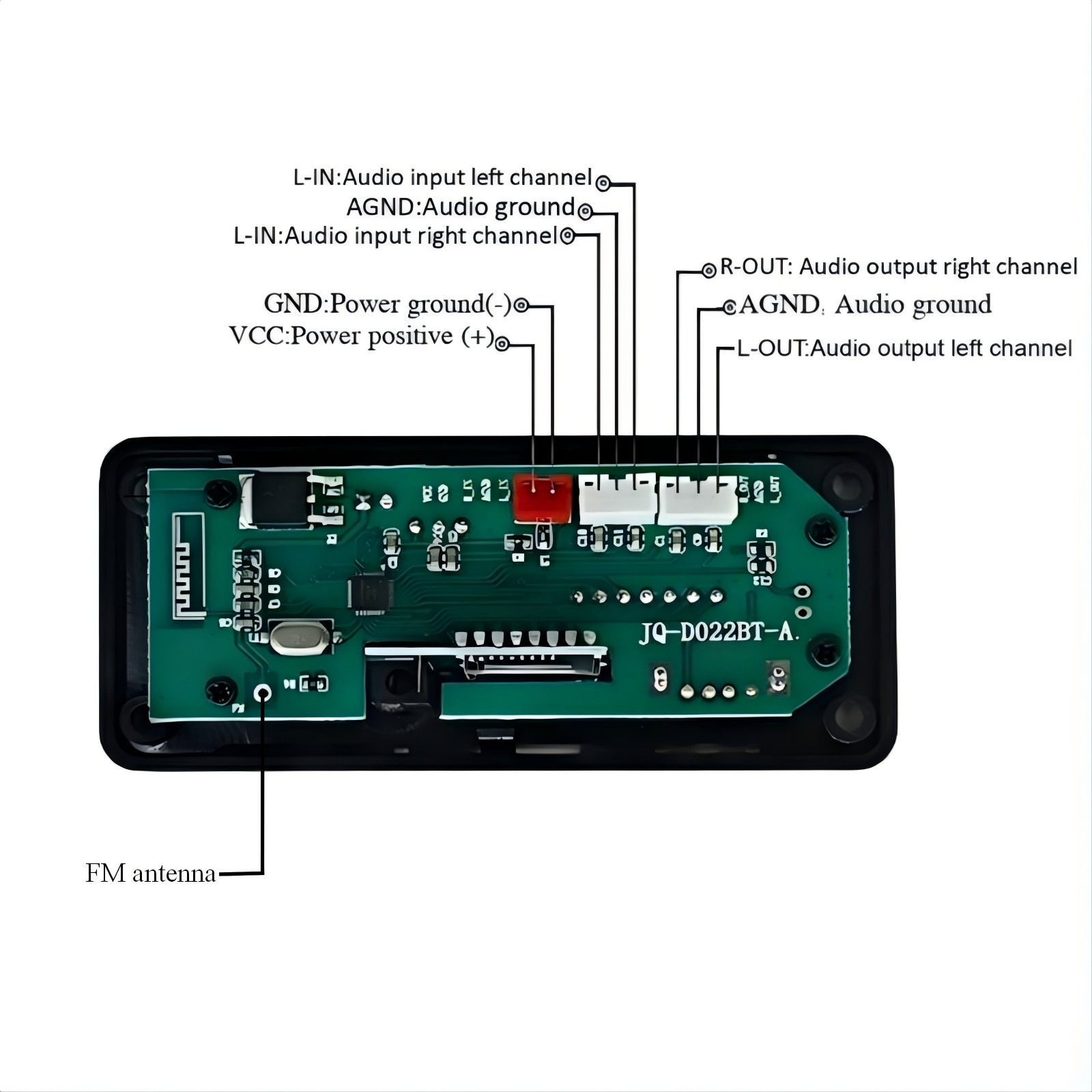 2x25W Amplifier Bluetooth 5.0 MP3 Player Decoder Board 12V Car FM Speaker Module