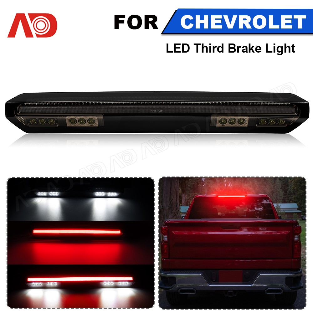 LED Third Brake Light Without Camera Hole For 19-2026 Chevy Silverado GMC Sierra