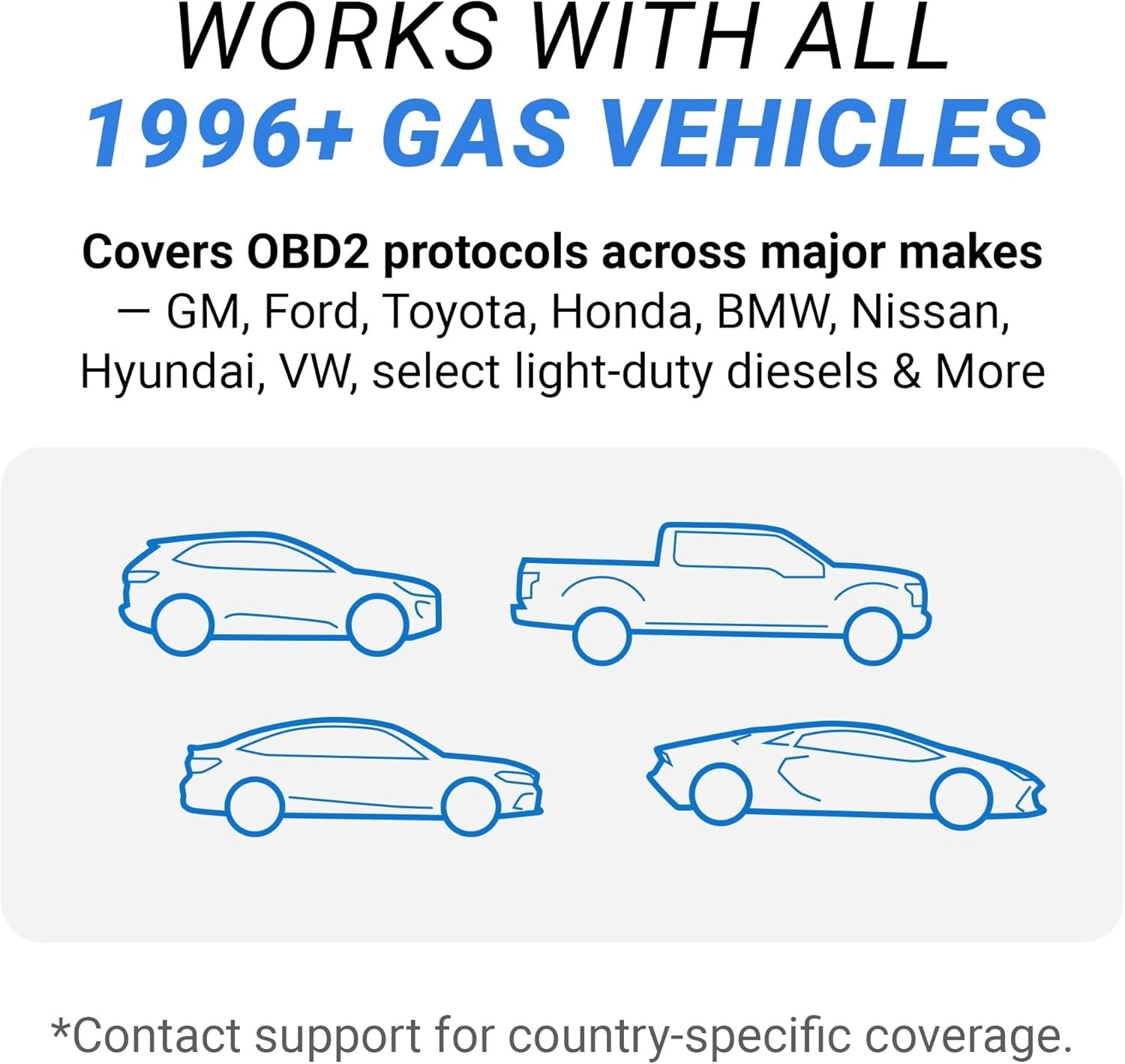 Pro OBD2 Scanner, Bluetooth Code Reader, ABS/SRS/TPMS, No Subscription