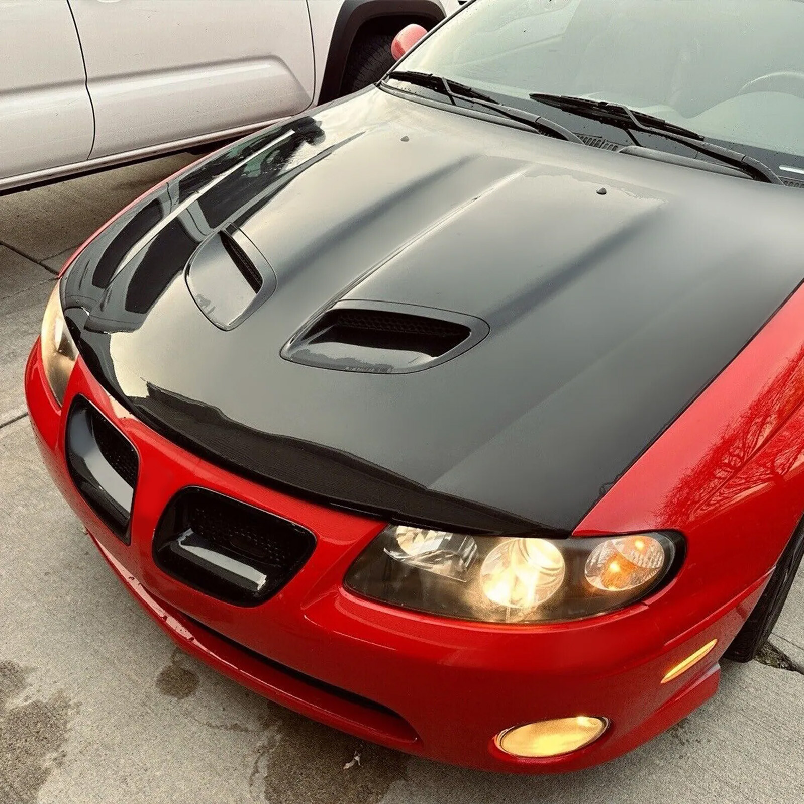 HECASA Pair ABS Front Bumper Grille Assembly Kit For Pontiac GTO 2004 2005 2006