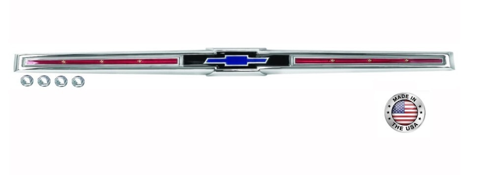 Trim Parts Trunk Emblem With Bezel For 1965 Chevy Bel Air Biscayne & Impala USA