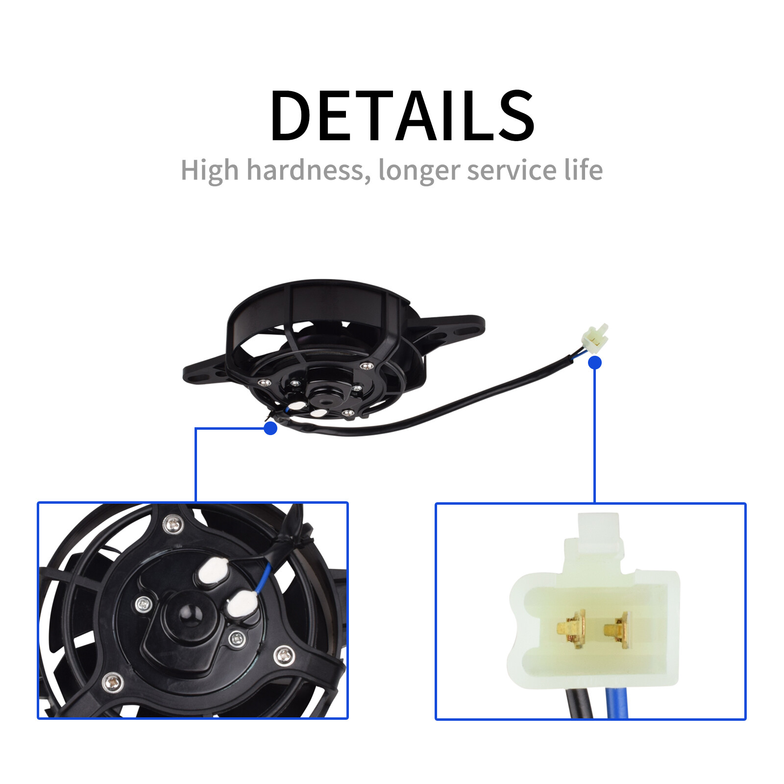 12V DC 4″ Universal Motorcycle Radiator Cooling Fan for Dirt Bike ATV Motocross