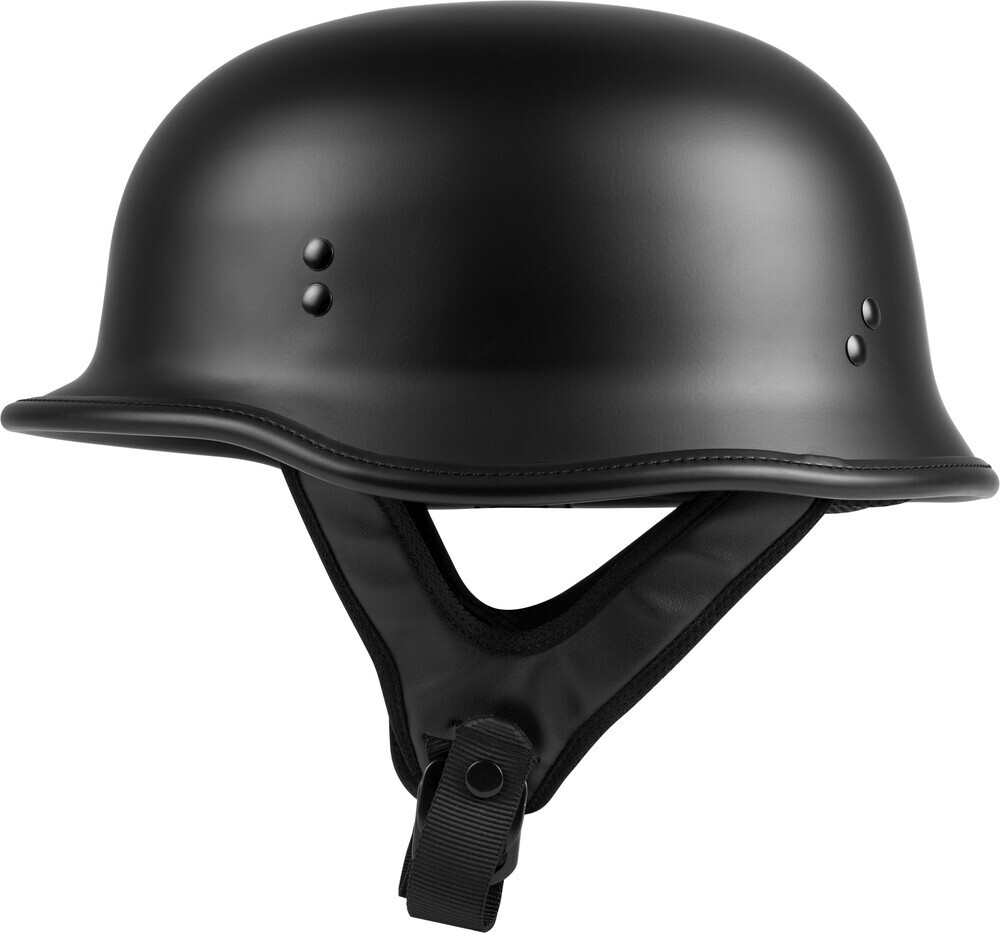 NEW HIGHWAY 21 9MM GERMAN BEANIE HELMET MATTE BLACK SM – MOTORCYCLE