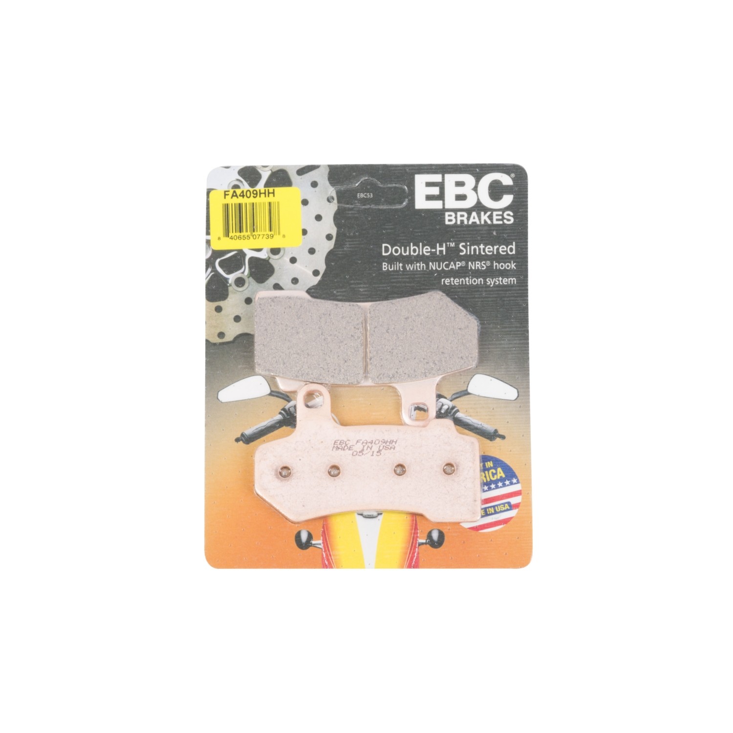 EBC Double-H Superbike Brake Pad Sintered metal – Front Right, Front left,