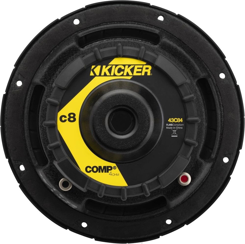 Kicker 43C84 8″ Comp Series Single 4-ohm Subwoofer