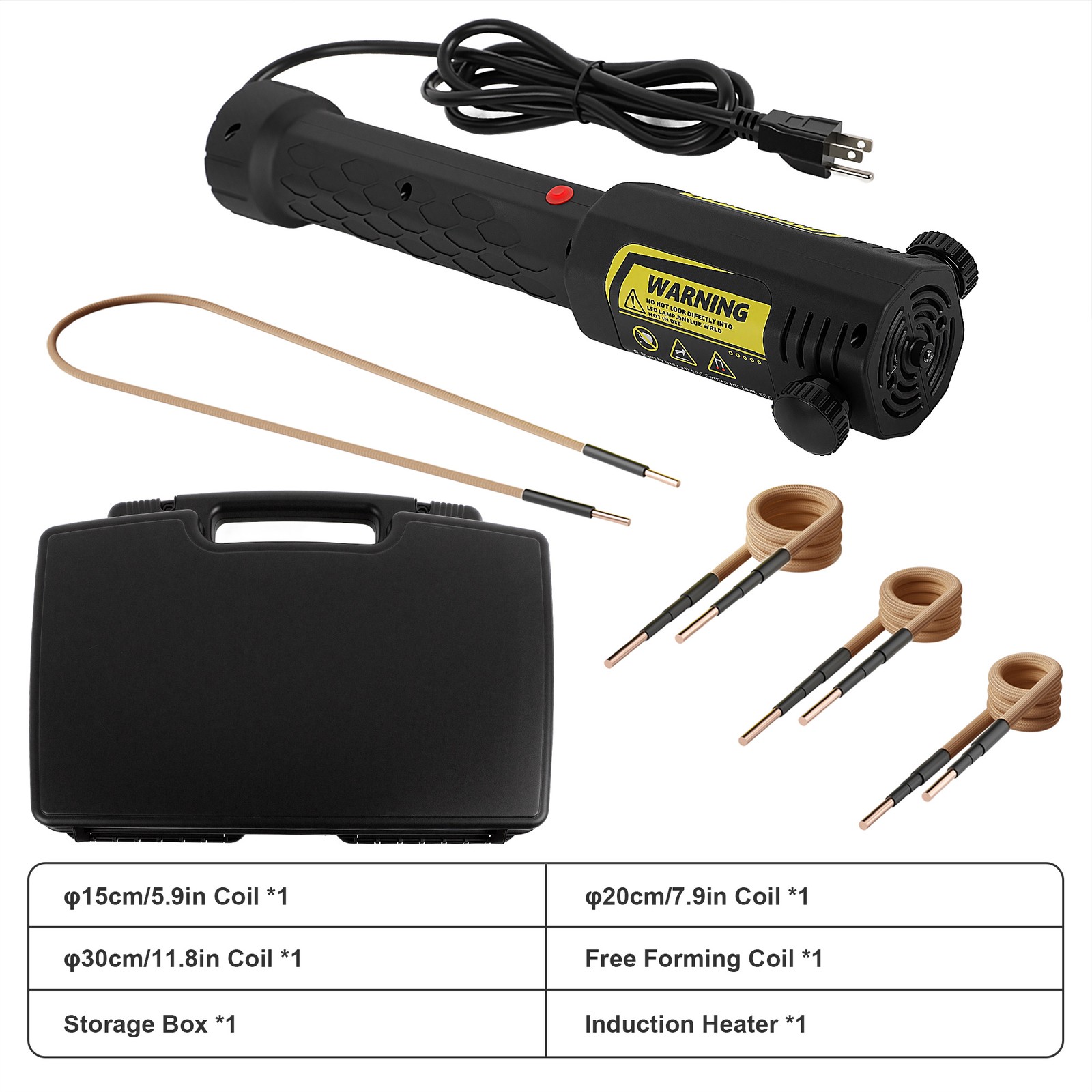 110V Magnetic Induction Heater Kit Bolt Remover Flameless Heat Tool Free Coils