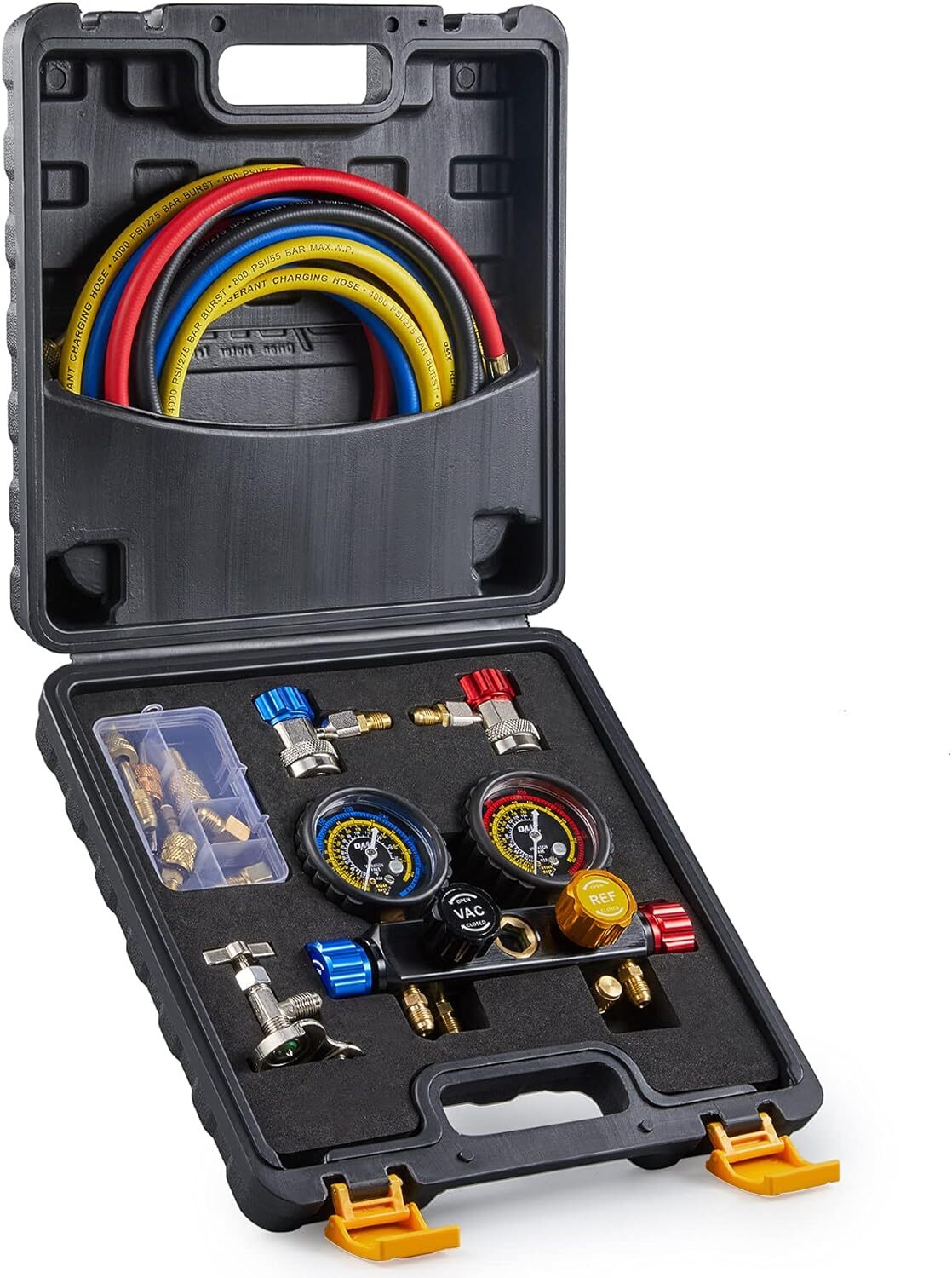 Orion Motor TECH 4 Way AC Gauge Set, Manifold Set for R410a R22…