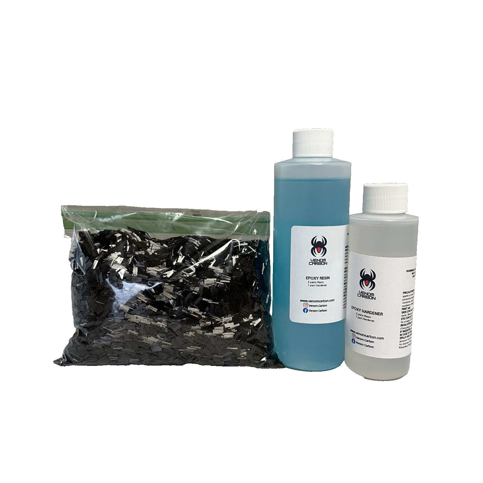 1/2 lb – 1/4″ Chopped Carbon Resin Kit